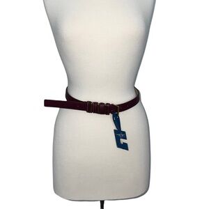 Libby Edelman Burgundy Belt Size Small